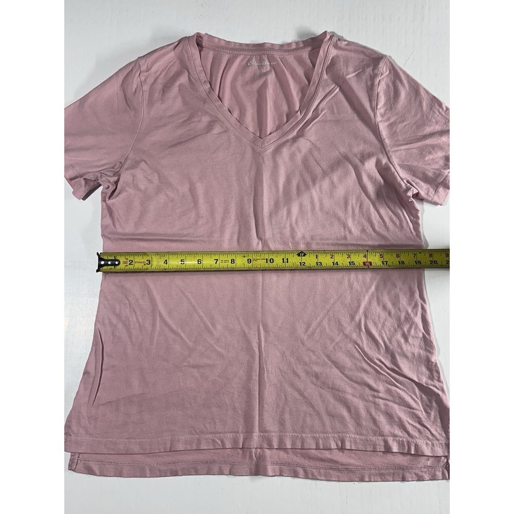 Eddie Bauer Women's Large T-shirt Short Sleeve Crew Neck Pink Casual Cotton Bld - Picture 4 of 6